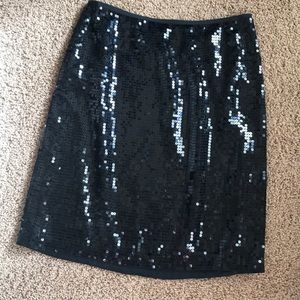 Black Sequin Skirt